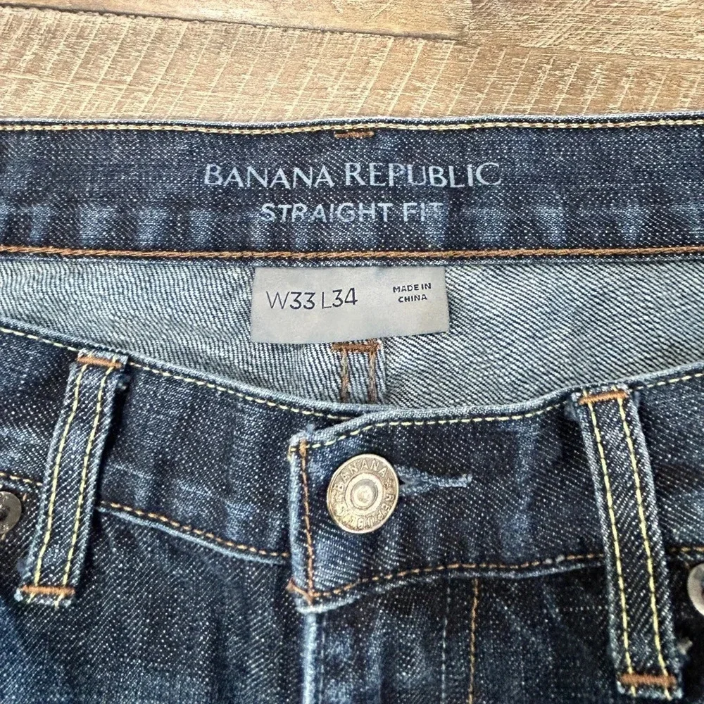 Banana Republic Men’s Straight Fit Blue Jeans W33 L34